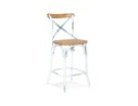BS04900WAWH 5404028305164 Tabouret snack mi-hauteur COTTAGE MINI en bois finition Noyer effet vieilli