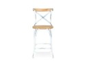Tabouret snack mi-hauteur COTTAGE MINI en bois finition Noyer effet vieilli