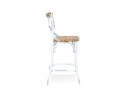 Tabouret snack mi-hauteur COTTAGE MINI en bois finition Noyer effet vieilli