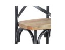 Tabouret snack mi-hauteur COTTAGE MINI en bois finition Noyer effet vieilli noir