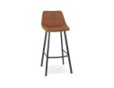 BS05350BR 5404028315248 Tabouret de bar FUJI en microfibre brune avec pied en métal noir
