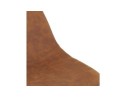 Tabouret de bar FUJI en microfibre brune avec pied en métal noir