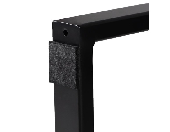 Mange-debout / Table haute MINERVA en bois et métal noir - 120x60 cm