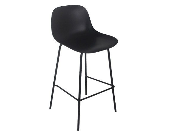 BS06770BL 5404028348482 Tabouret de bar GRANO noir intérieur / extérieur