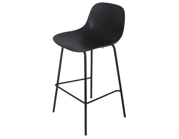 Tabouret de bar GRANO noir intérieur / extérieur