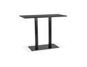 BT00590BL 5420072092249 Table haute design ZUMBA BAR noire avec pied en métal noir - 150x70 cm