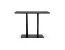 Table haute design ZUMBA BAR noire avec pied en métal noir - 150x70 cm