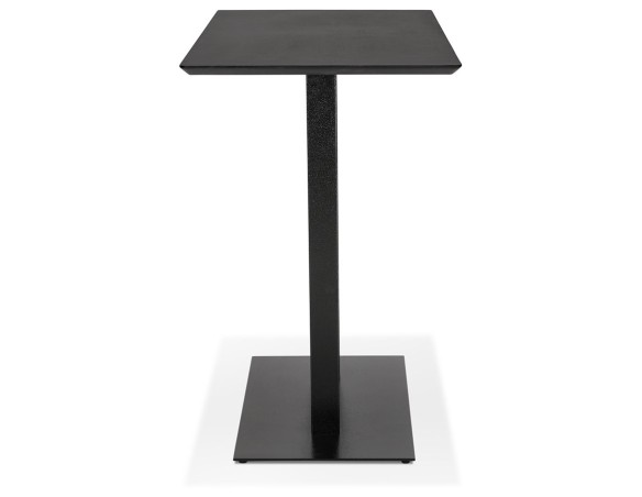 Table haute design ZUMBA BAR noire avec pied en métal noir - 150x70 cm