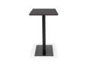 Table haute design ZUMBA BAR noire avec pied en métal noir - 150x70 cm