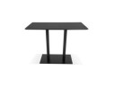 Table haute design ZUMBA BAR noire avec pied en métal noir - 150x70 cm