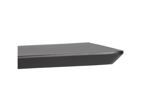 Table haute design ZUMBA BAR noire avec pied en métal noir - 150x70 cm