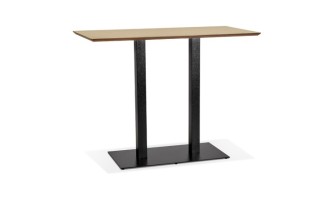 BT00600NA 5420072092263 Table haute design ZUMBA BAR en bois finition naturelle avec pied en métal noir - 150x70 cm