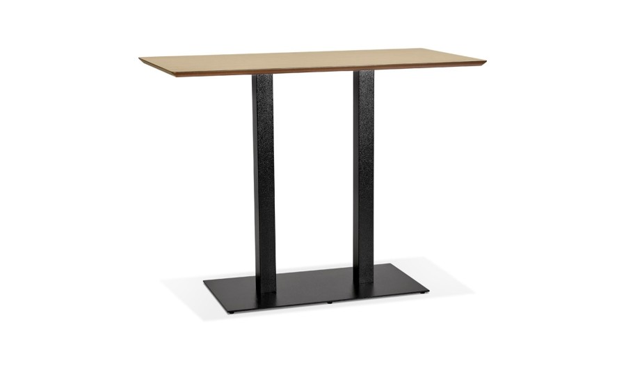 BT00600NA 5420072092263 Table haute design ZUMBA BAR en bois finition naturelle avec pied en métal noir - 150x70 cm BT00600NA 5420072092263 Table haute design ZUMBA BAR en bois finition naturelle avec pied en métal noir - 150x70 cm