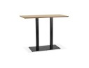 BT00600NA 5420072092263 Table haute design ZUMBA BAR en bois finition naturelle avec pied en métal noir - 150x70 cm