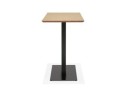 Table haute design ZUMBA BAR en bois finition naturelle avec pied en métal noir - 150x70 cm