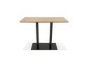 Table haute design ZUMBA BAR en bois finition naturelle avec pied en métal noir - 150x70 cm