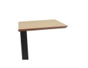 Table haute design ZUMBA BAR en bois finition naturelle avec pied en métal noir - 150x70 cm