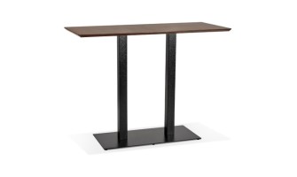 BT00610WA 5420072092287 Table haute design ZUMBA BAR en bois finition Noyer avec pied en métal noir - 150x70 cm