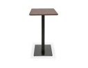 Table haute design ZUMBA BAR en bois finition Noyer avec pied en métal noir - 150x70 cm