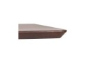 Table haute design ZUMBA BAR en bois finition Noyer avec pied en métal noir - 150x70 cm