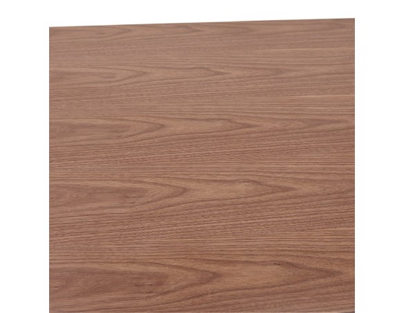 Table haute design ZUMBA BAR en bois finition Noyer avec pied en métal noir - 150x70 cm