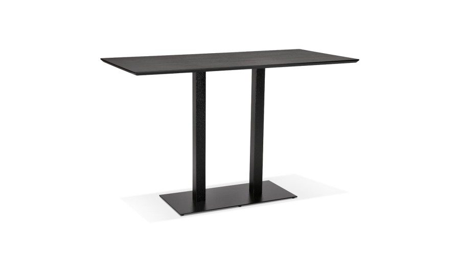 BT00620BL 5420072092300 Table haute design ZUMBA BAR noire avec pied en métal noir - 180x90 cm BT00620BL 5420072092300 Table haute design ZUMBA BAR noire avec pied en métal noir - 180x90 cm
