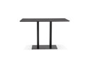 Table haute design ZUMBA BAR noire avec pied en métal noir - 180x90 cm