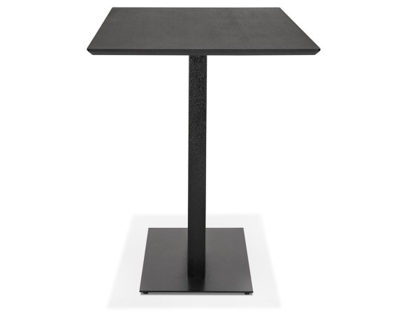 Table haute design ZUMBA BAR noire avec pied en métal noir - 180x90 cm