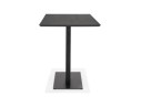 Table haute design ZUMBA BAR noire avec pied en métal noir - 180x90 cm