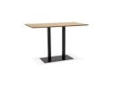 BT00630NA 5420072092324 Table haute design ZUMBA BAR en bois finition naturelle avec pied en métal noir - 180x90 cm