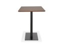 Table haute design ZUMBA BAR en bois finition Noyer avec pied en métal noir - 180x90 cm