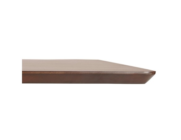 Table haute design ZUMBA BAR en bois finition Noyer avec pied en métal noir - 180x90 cm