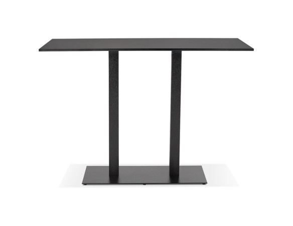 Mange-debout design AUSTIN BAR noir avec pied en métal noir - 160x80 cm