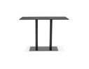 Mange-debout design AUSTIN BAR noir avec pied en métal noir - 160x80 cm