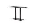 Mange-debout design AUSTIN BAR noir avec pied en métal noir - 160x80 cm
