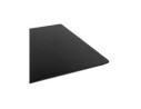 Table haute design MAMBO BAR noire avec pied en métal brossé - 150x70 cm