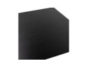 Table haute design MAMBO BAR noire avec pied en métal brossé - 150x70 cm