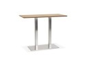 BT00670NA 5420072092409 Table haute design MAMBO BAR en bois finition naturelle avec pied en métal brossé - 150x70 cm