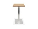 Table haute design MAMBO BAR en bois finition naturelle avec pied en métal brossé - 150x70 cm