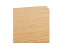 Table haute design MAMBO BAR en bois finition naturelle avec pied en métal brossé - 150x70 cm
