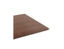 Table haute design MAMBO BAR en bois finition Noyer avec pied en métal brossé - 150x70 cm
