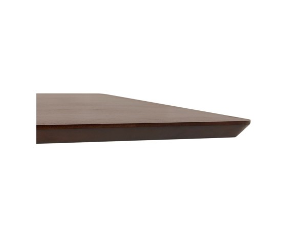 Table haute design MAMBO BAR en bois finition Noyer avec pied en métal brossé - 150x70 cm