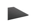 Table haute design MAMBO BAR noire avec pied en métal brossé - 180x90 cm