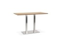 BT00710NA 5420072092485 Table haute design MAMBO BAR en bois finition naturelle avec pied en métal brossé - 180x90 cm