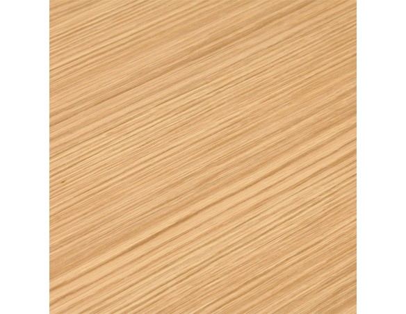 Table haute design MAMBO BAR en bois finition naturelle avec pied en métal brossé - 180x90 cm