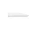 Table haute design MAMBO BAR blanche avec pied en métal brossé - 180x90 cm
