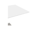 Table haute design MAMBO BAR blanche avec pied en métal brossé - 180x90 cm