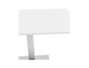 Mange-debout design DENVER BAR blanc avec pied en métal brossé - 160x80 cm