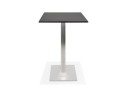 Mange-debout design DENVER BAR noir avec pied en métal brossé - 160x80 cm