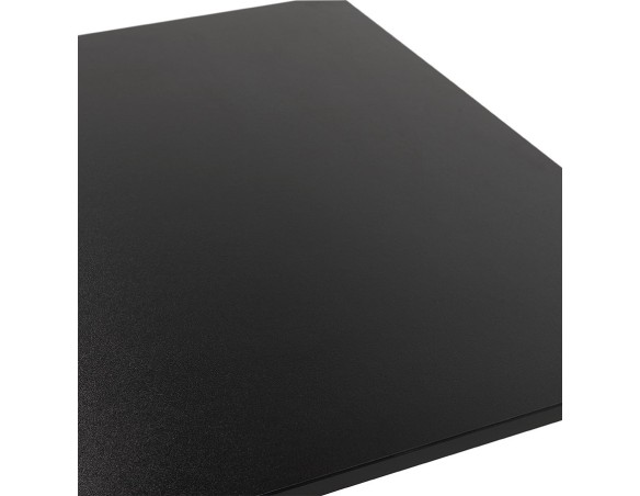 Mange-debout design DENVER BAR noir avec pied en métal brossé - 160x80 cm